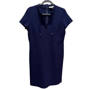 Gerard Darel Tennis Style Elegant Navy Blue Dress Size 12 ( 44 )